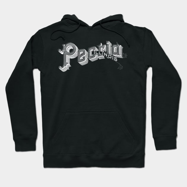 Vintage Peoria, IL Hoodie by DonDota